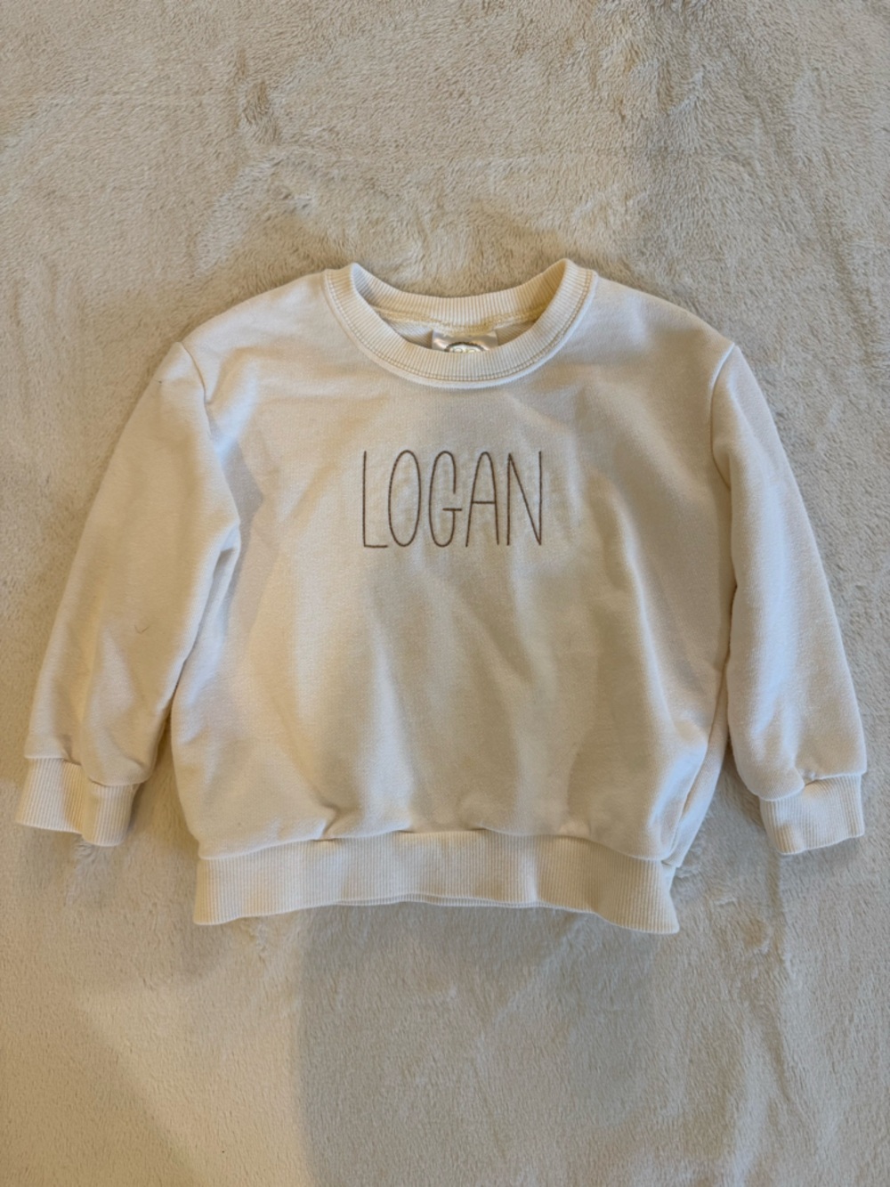 Monogrammed Logan Cream Sweatshirt